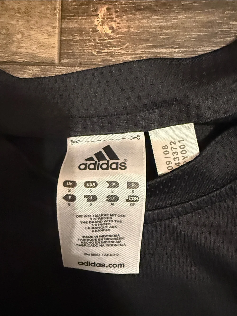 adidas Black and White Long Sleeve Athletic Top